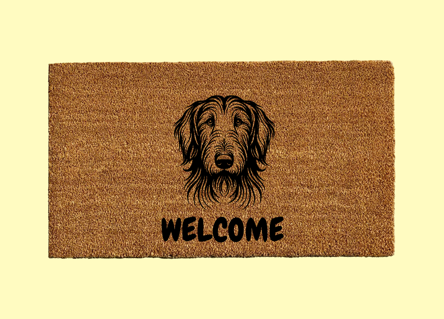 Scottish Deerhound Welcome Door Mat
