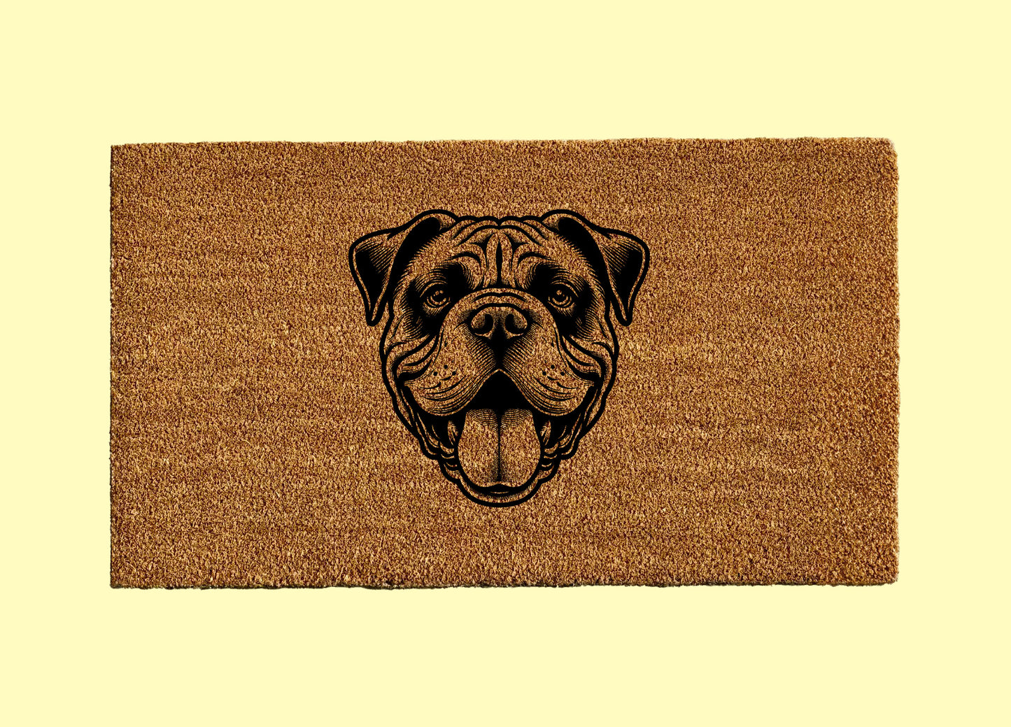 American Bulldog Welcome Door Mat