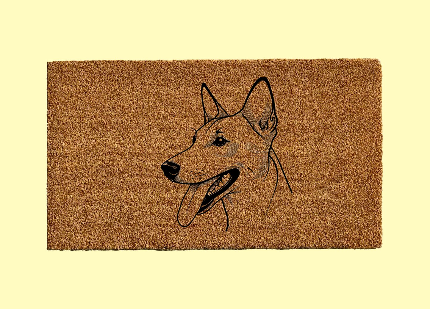 Basenji Welcome Door Mat