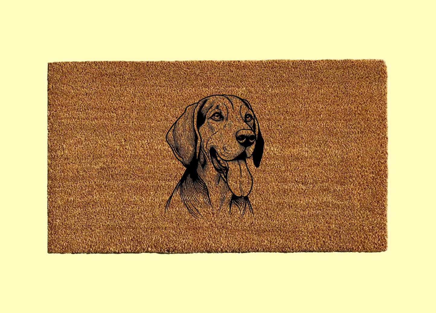 Bluetick Coonhound Welcome Door Mat