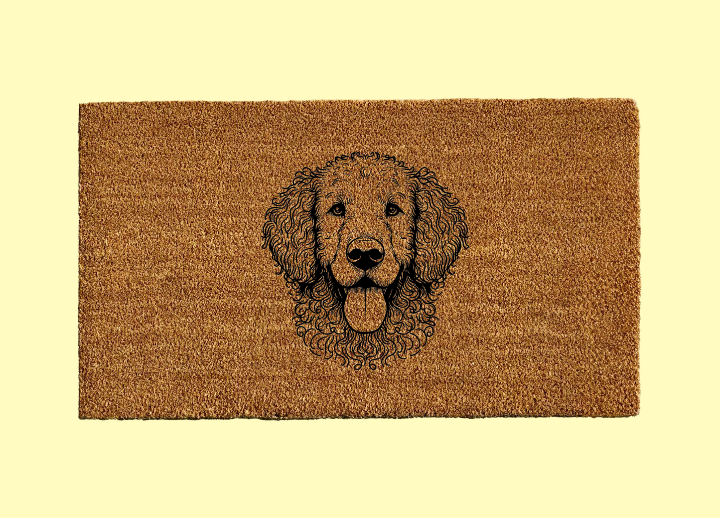 Curly Retriever Welcome Door Mat