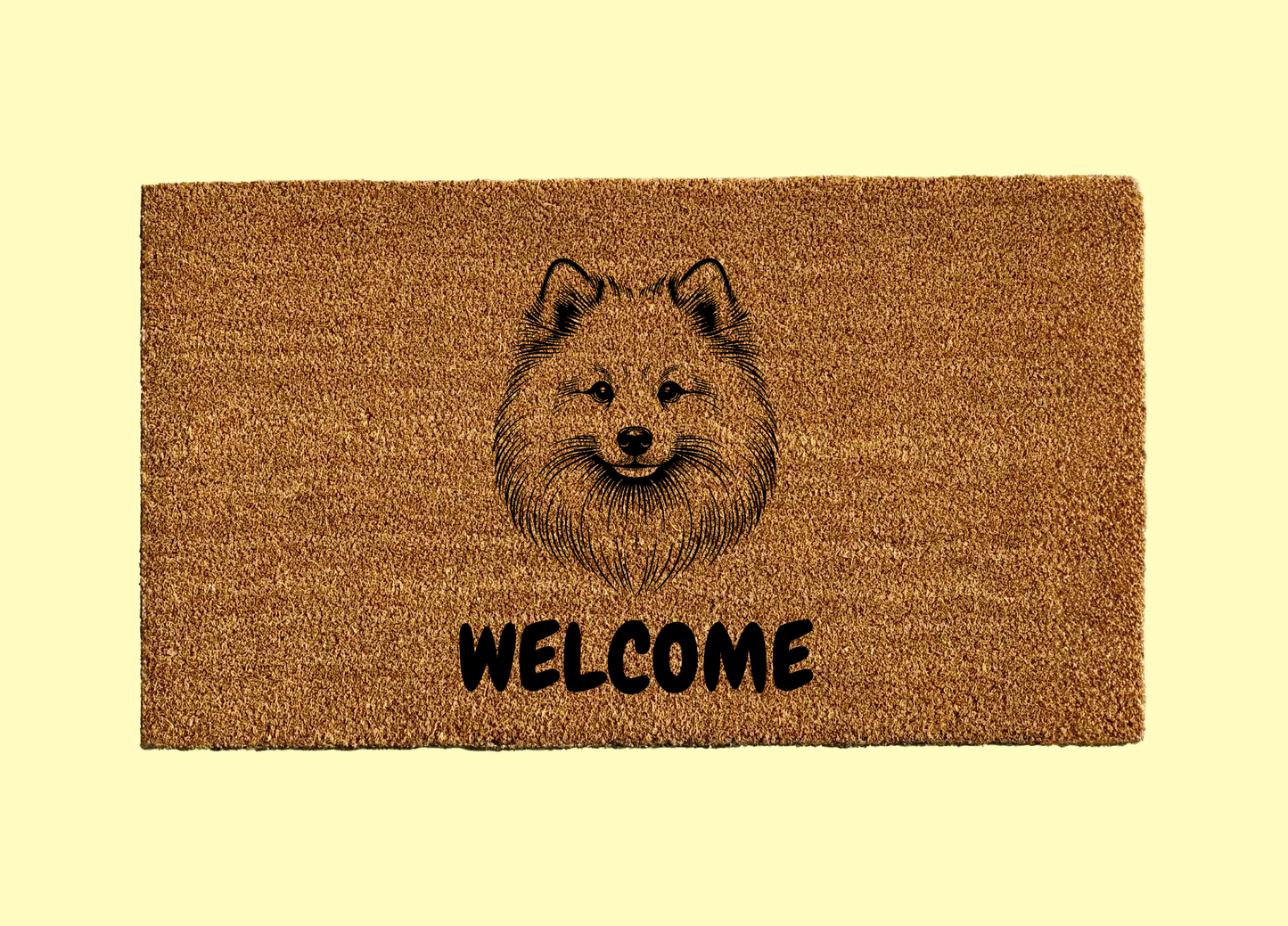 Japanese Spitz Welcome Door Mat