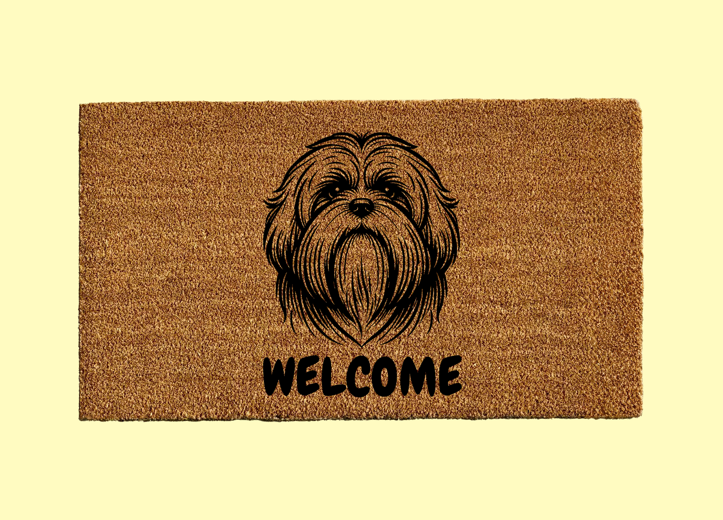 Lhasa Apso Welcome Door Mat