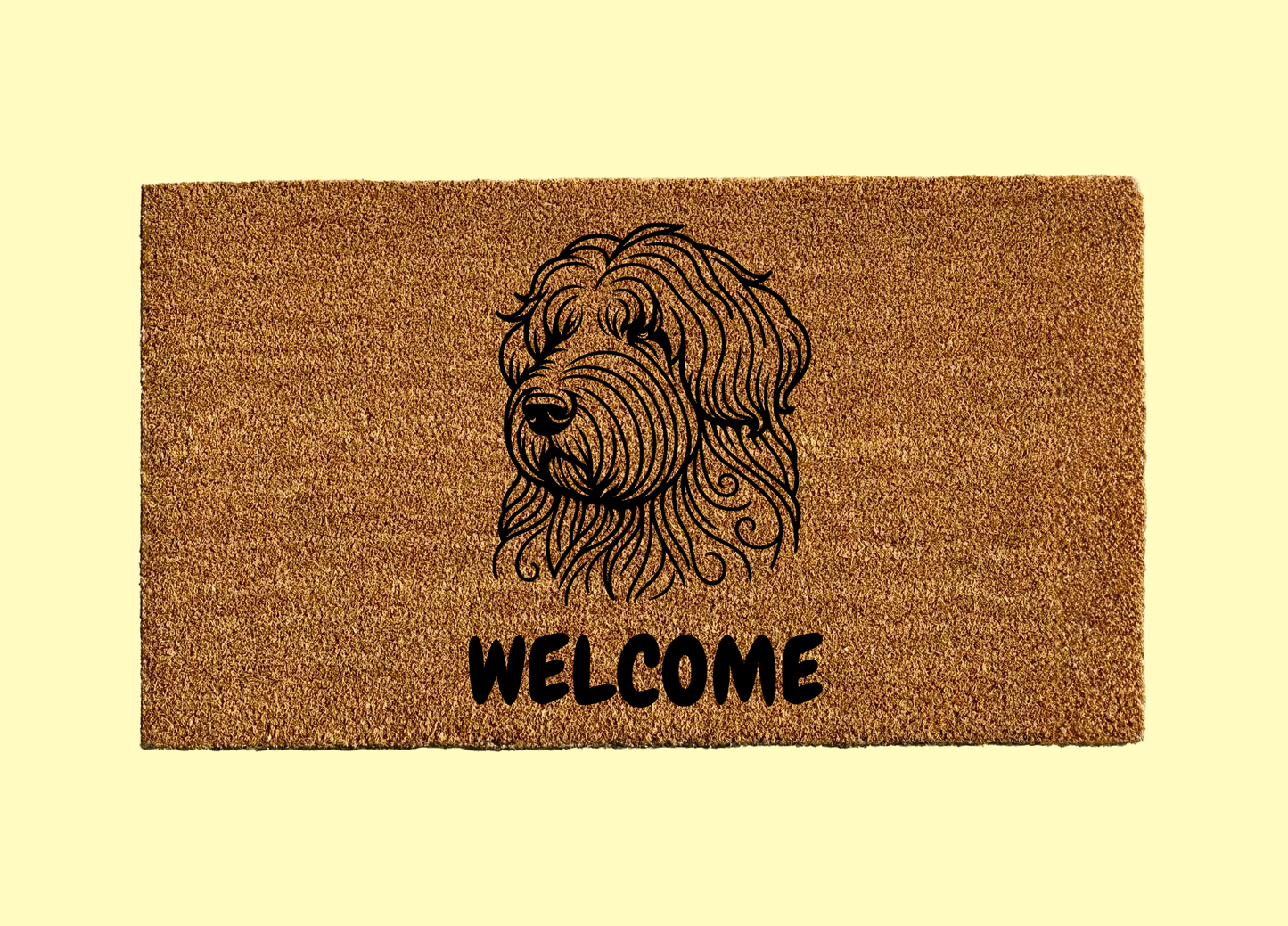 Old English Sheepdog Welcome Door Mat