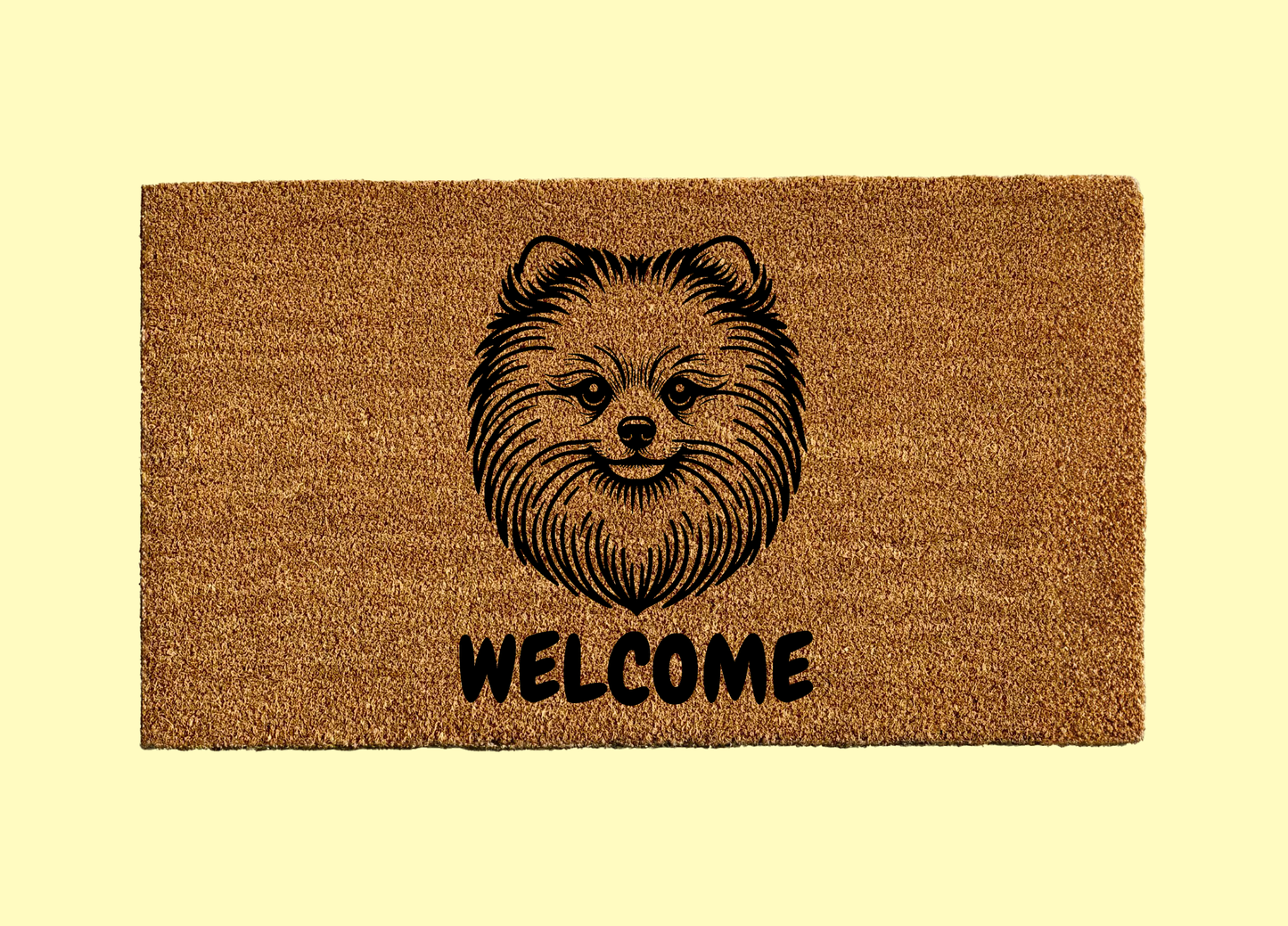 Pomeranian Welcome Door Mat