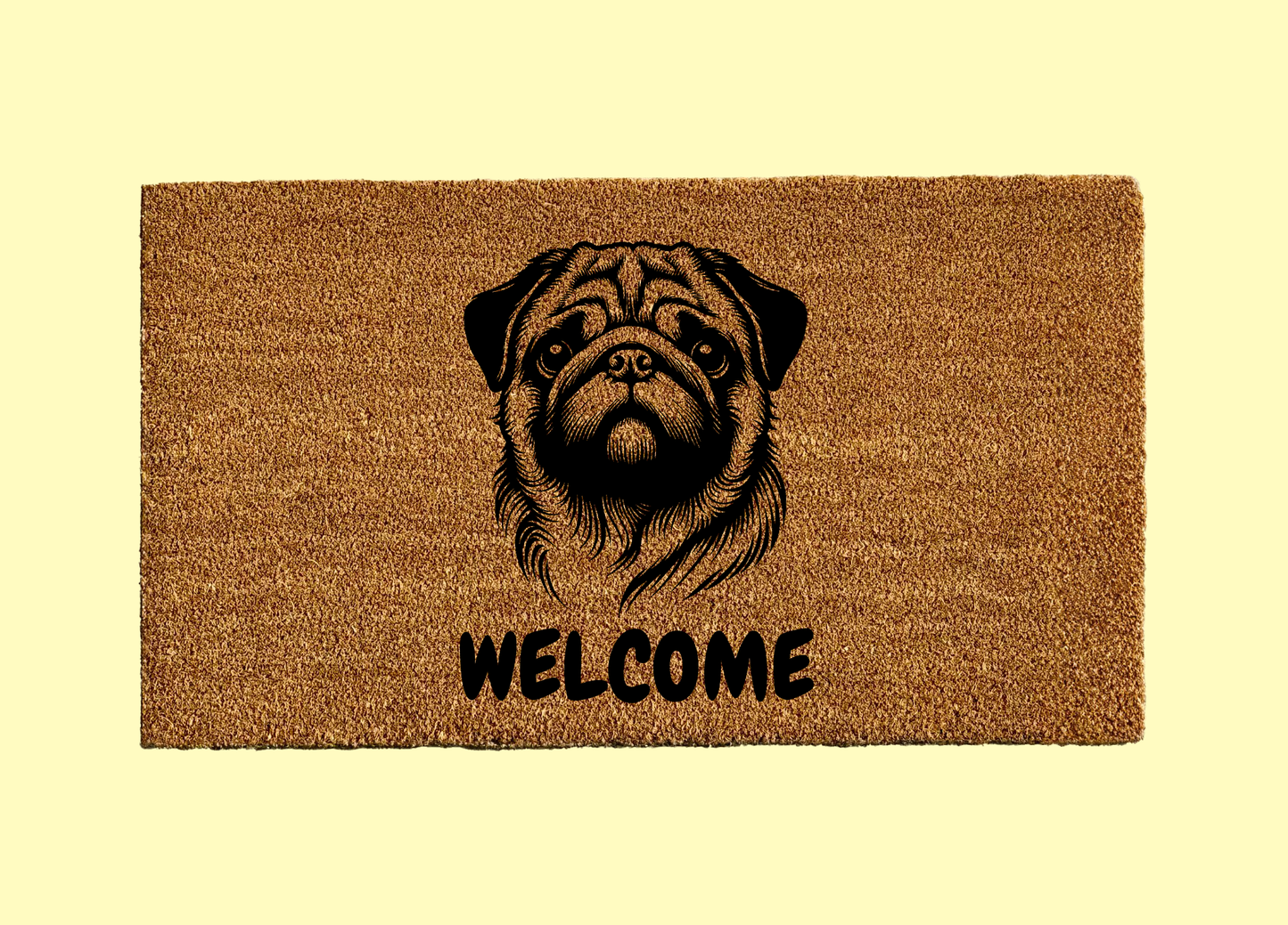Pug Welcome Door Mat