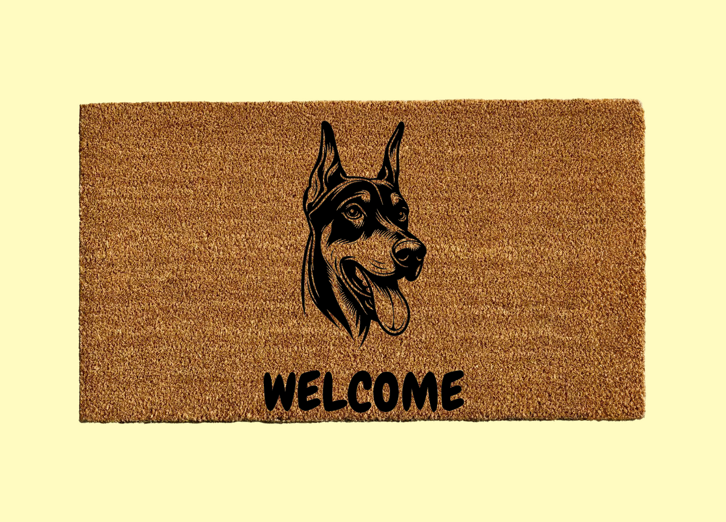 Doberman Welcome Door Mat