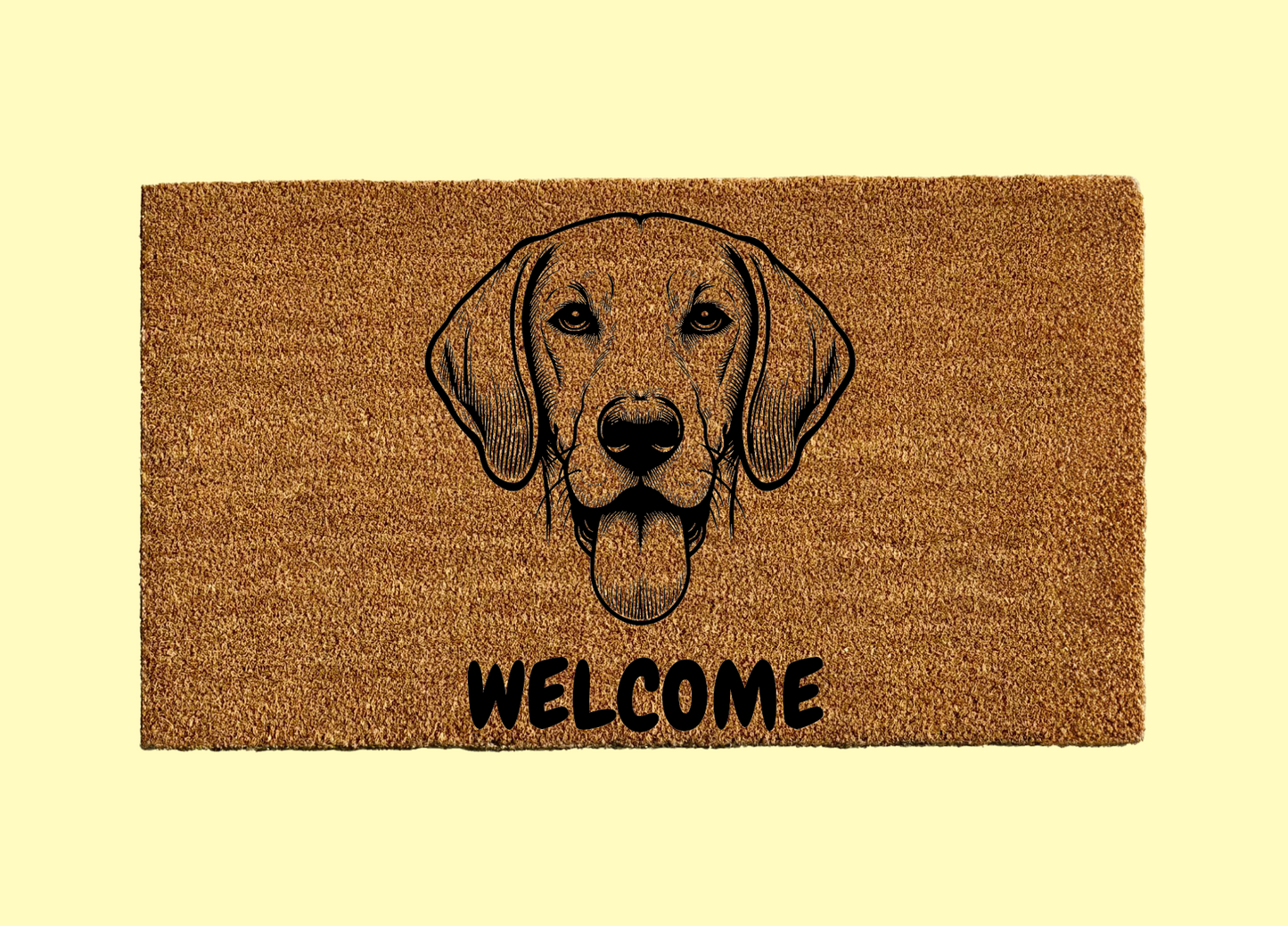 English Foxhound Welcome Door Mat