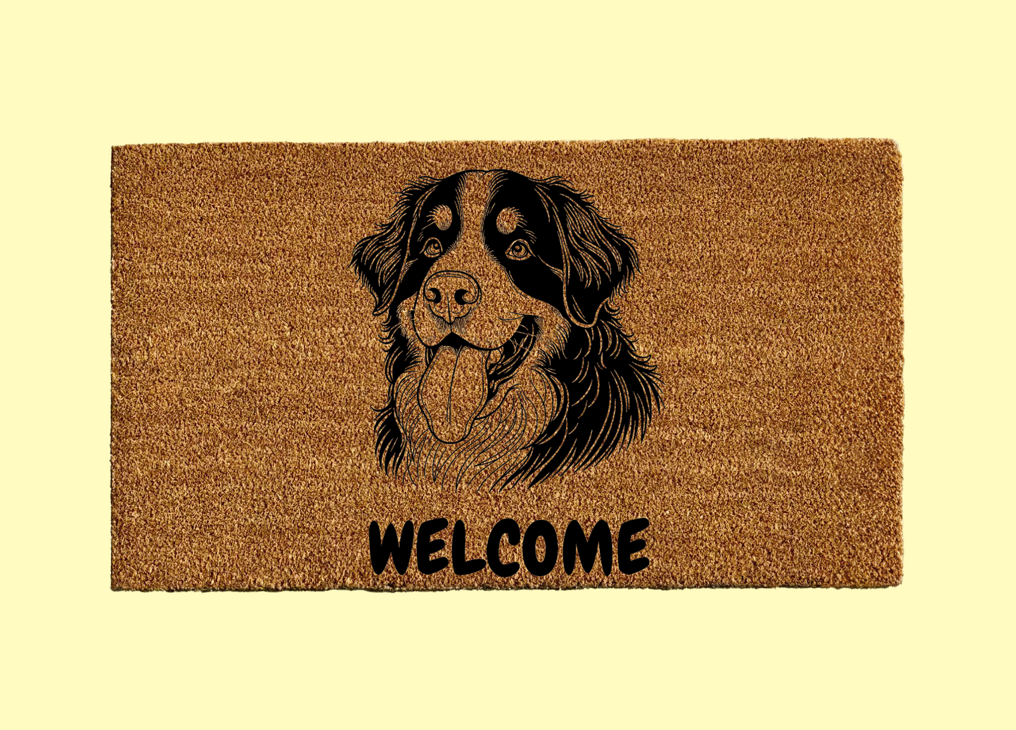 Bernese Mountain Dog Welcome Door Mat