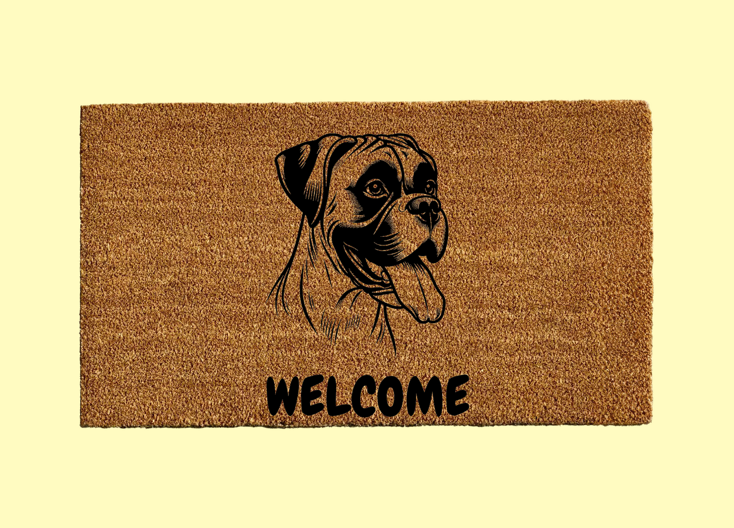 Boxer Welcome Door Mat
