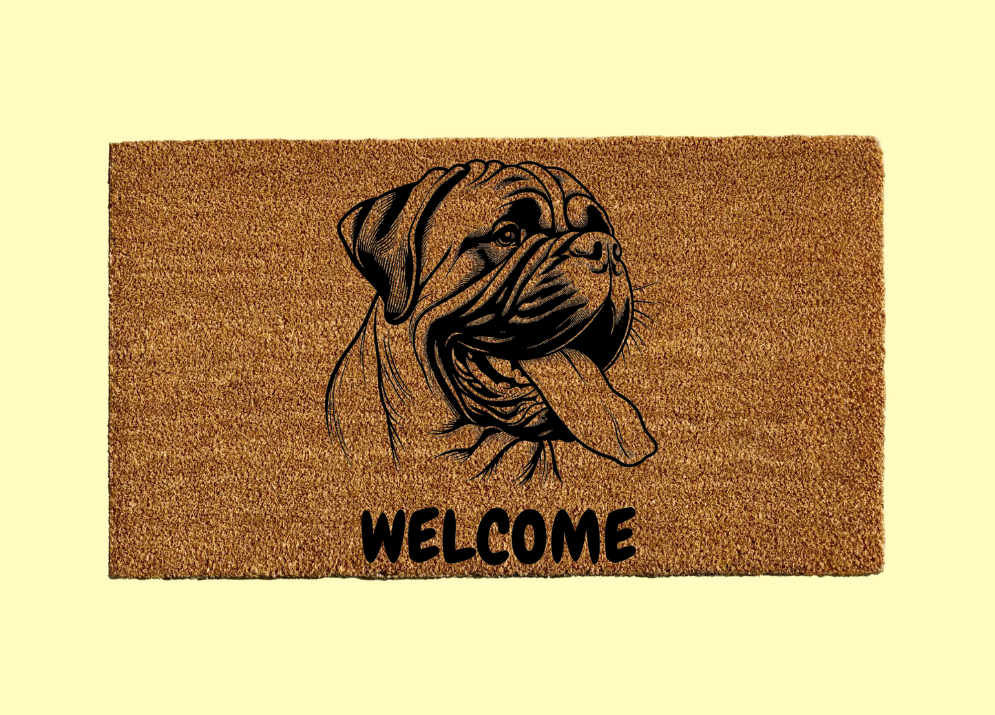 Bullmastiff Welcome Door Mat