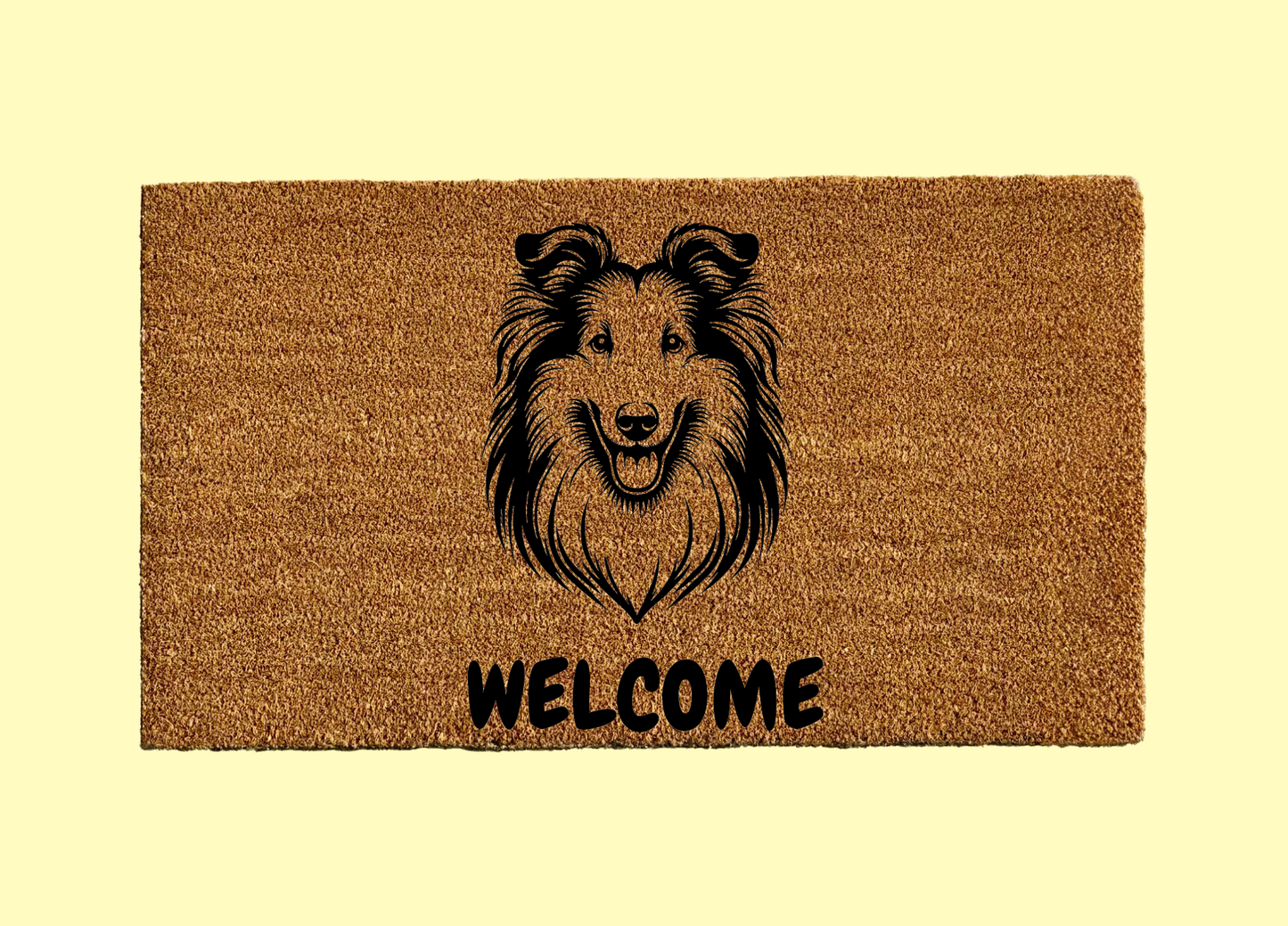 Collie Welcome Door Mat