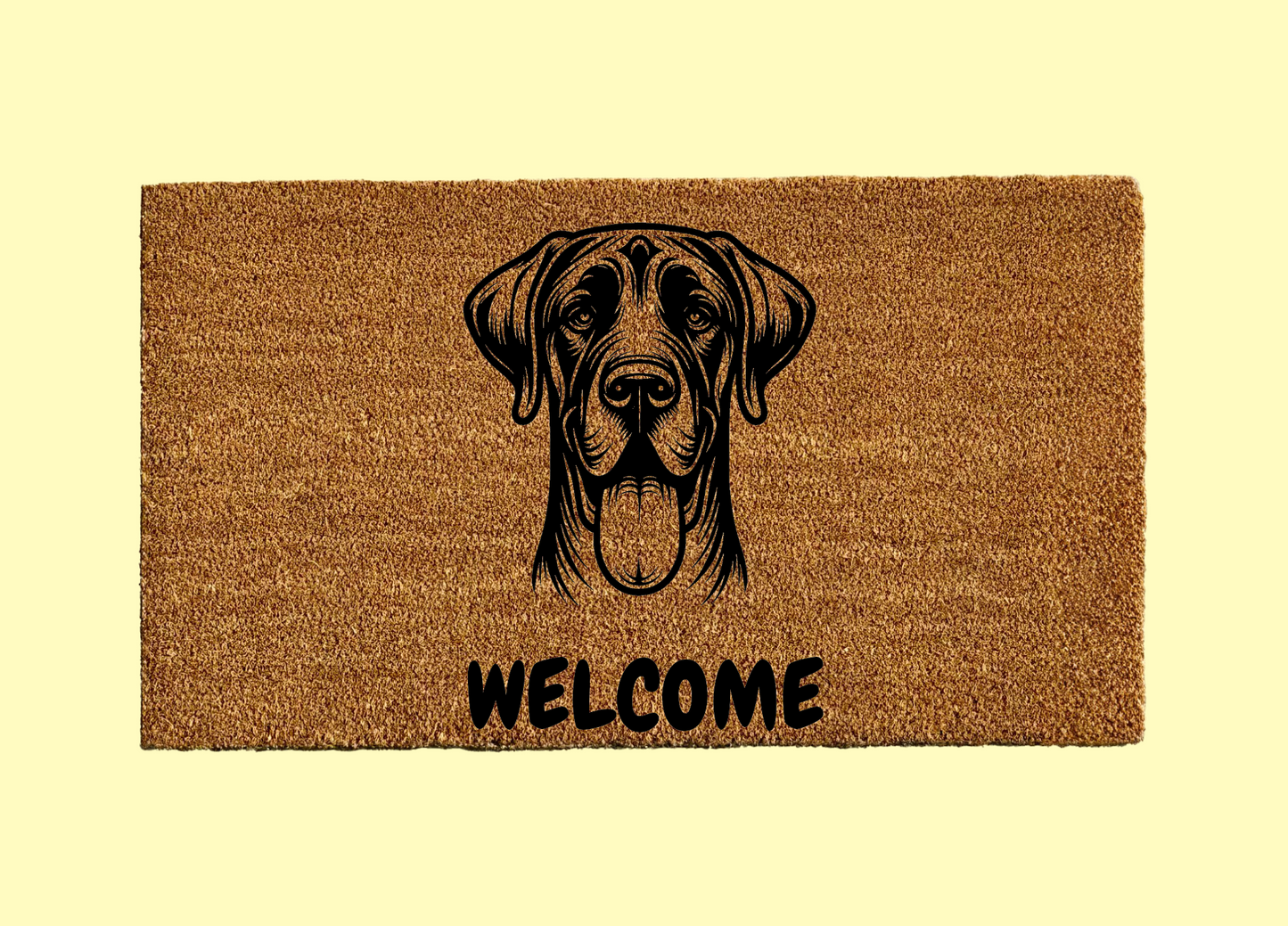 Great Dane Welcome Door Mat