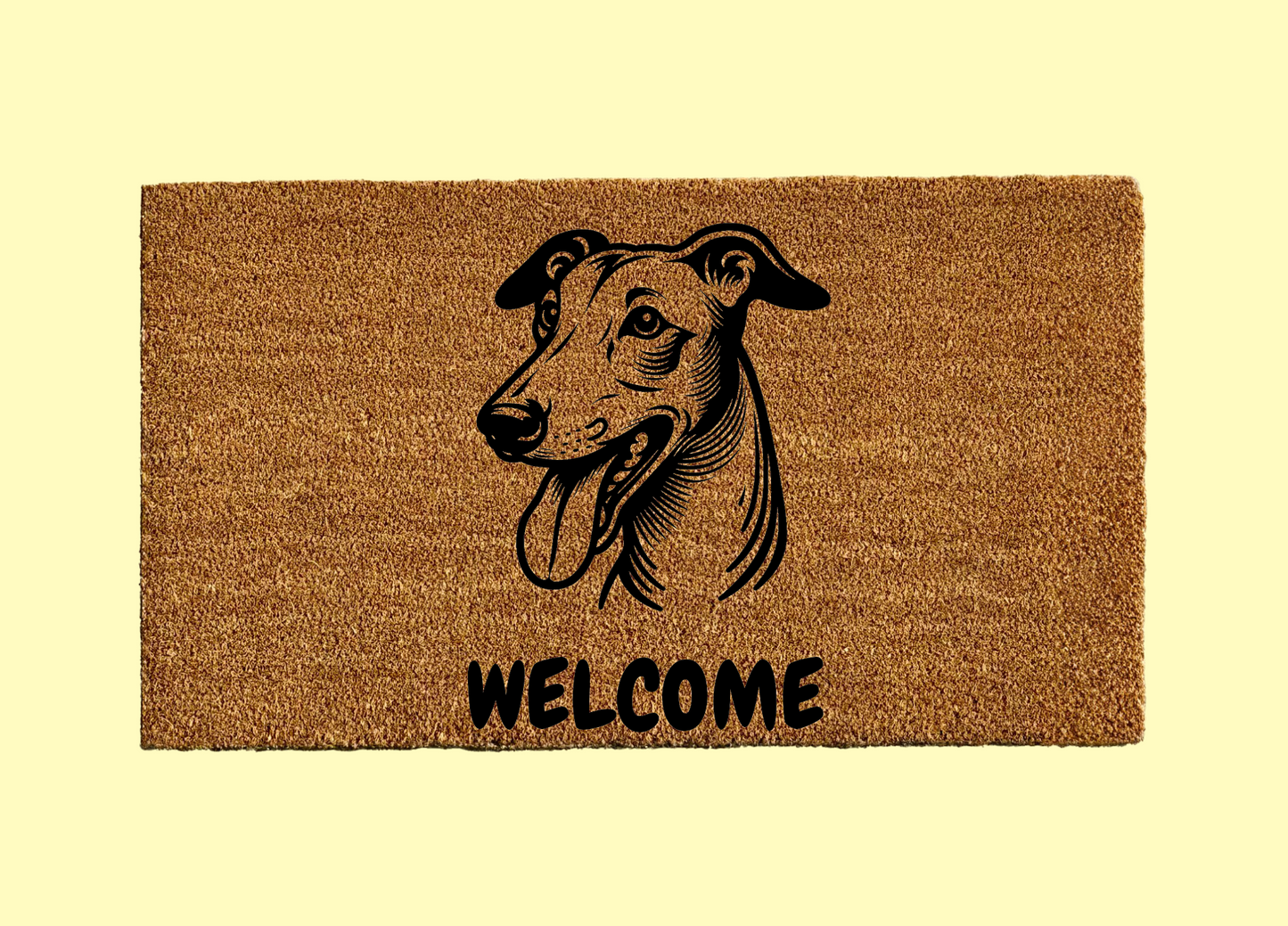 Greyhound Welcome Door Mat