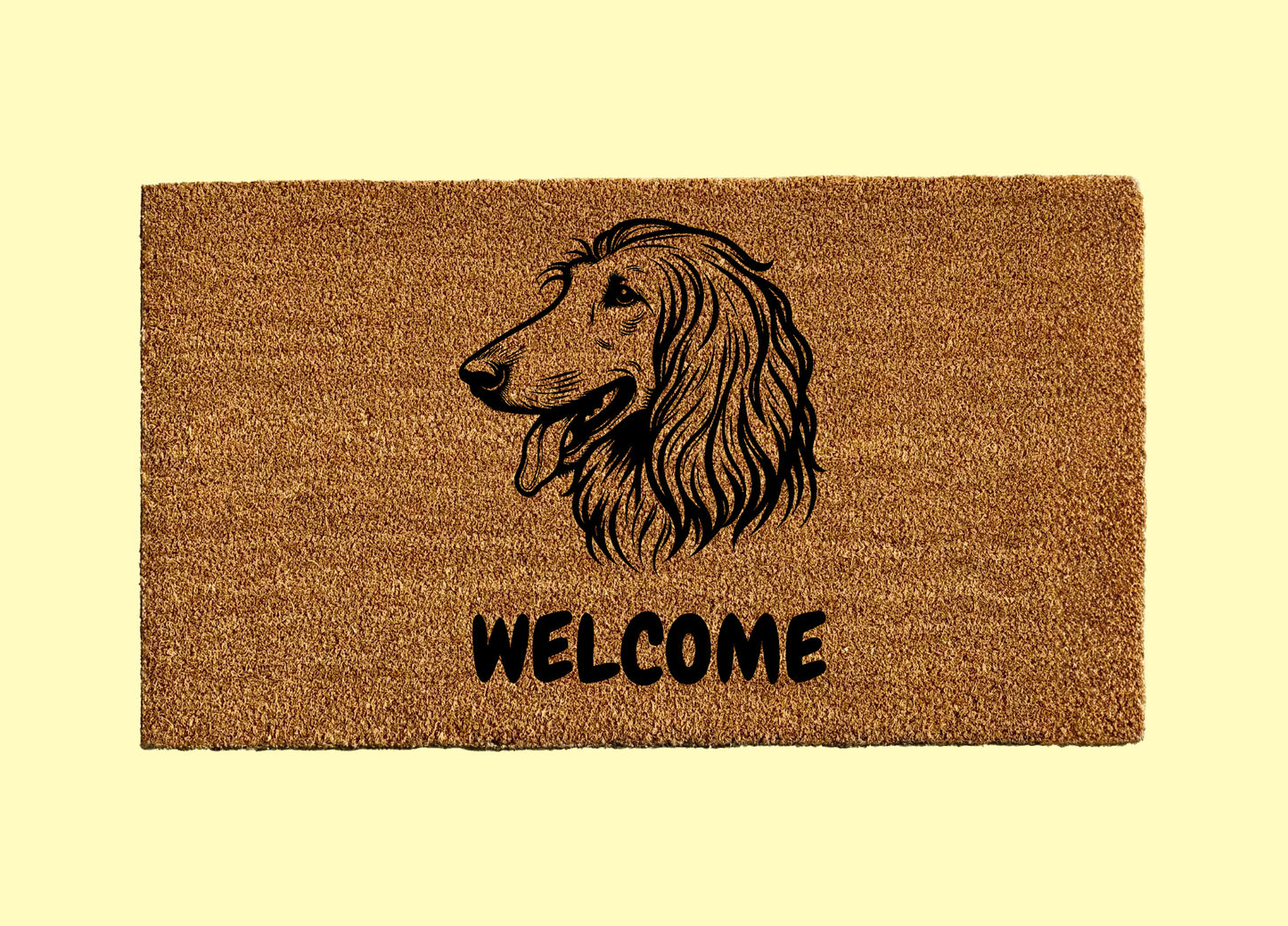 Afghan Hound Welcome Door Mat