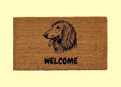 Afghan Hound Welcome Door Mat