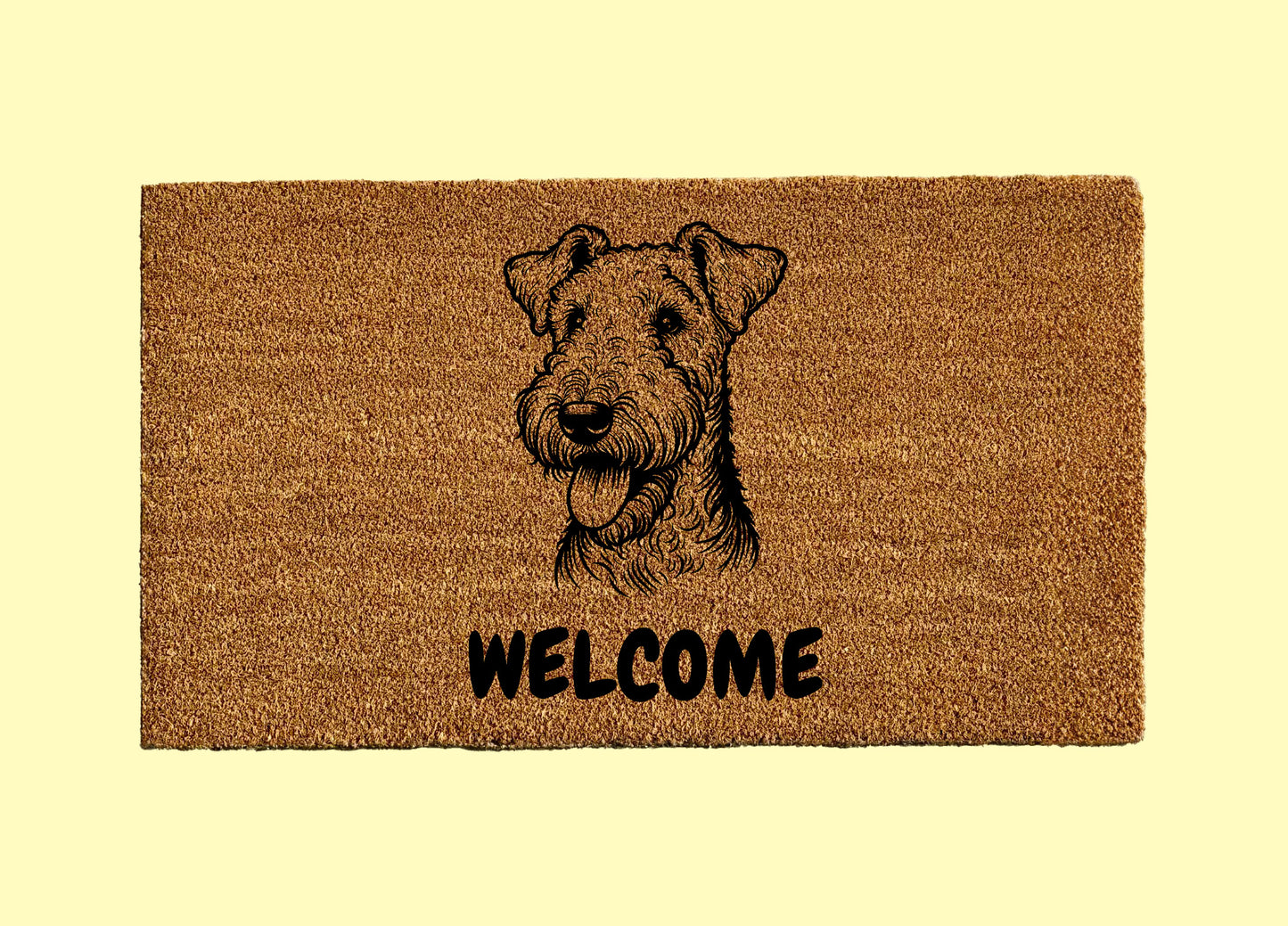 Airedale Terrier Welcome Door Mat