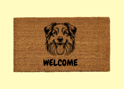 Australian Shepherd Welcome Door Matt