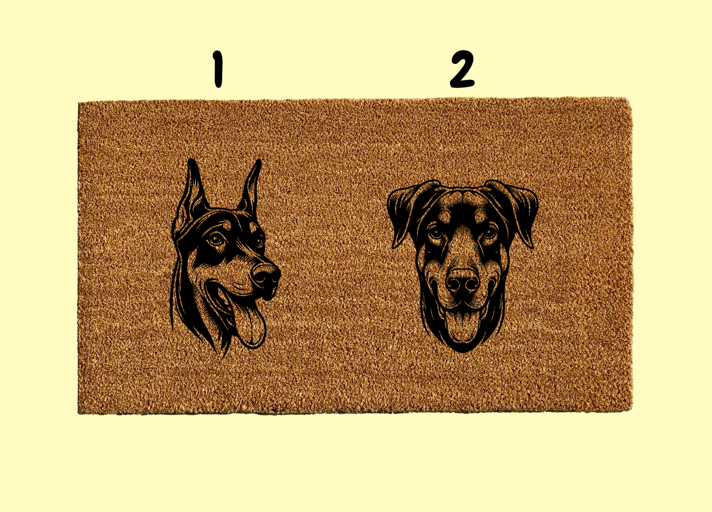 Doberman Welcome Door Mat