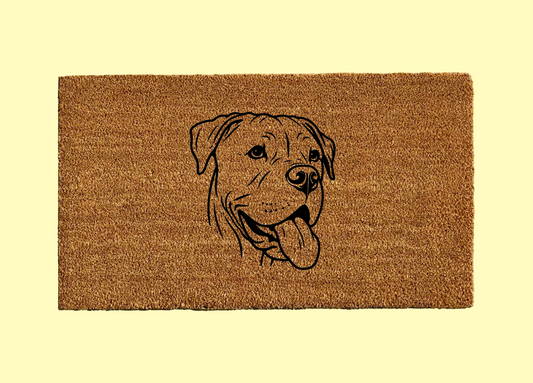 Dogo Argentino Welcome Door Mat