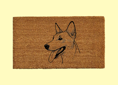 Basenji Welcome Door Mat