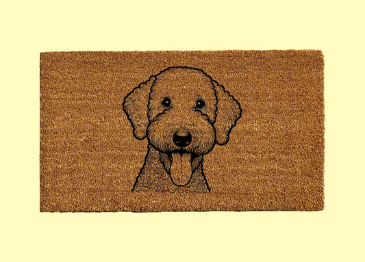 Bedlington Terrier Welcome Door Mat