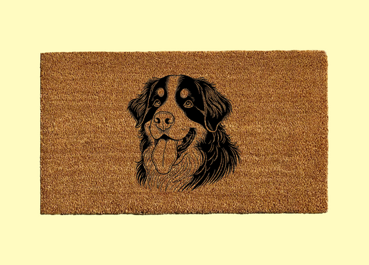 Bernese Mountain Dog Welcome Door Mat