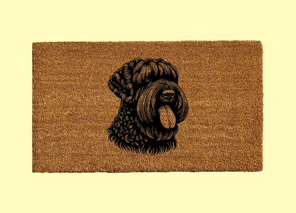 Black Russian Terrier Welcome Door Mat