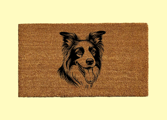 Border Collie Welcome Door Mat