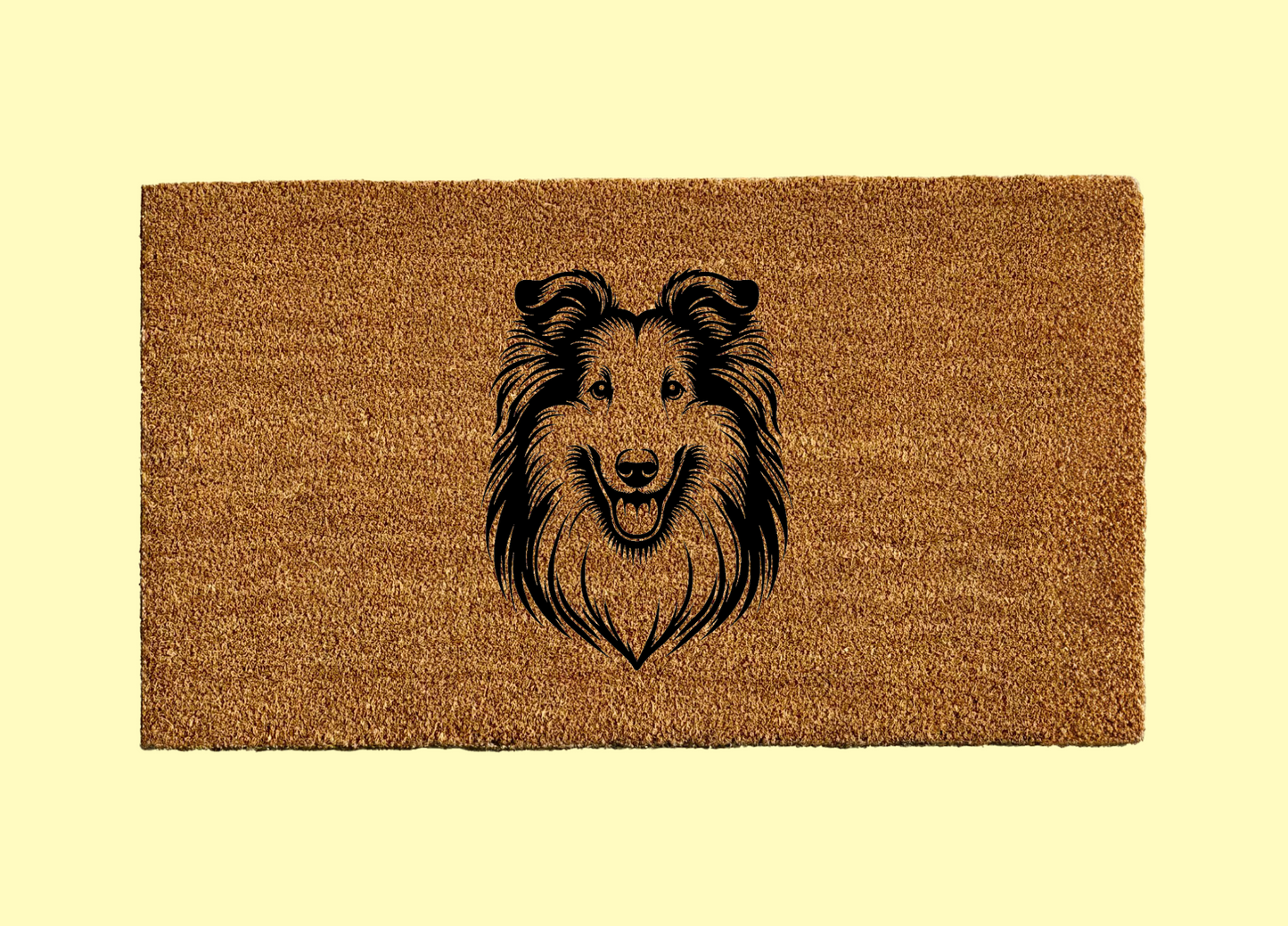 Collie Welcome Door Mat