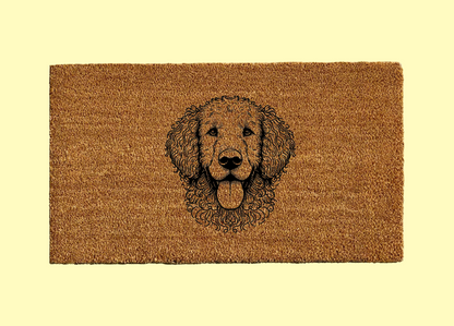 Curly Retriever Welcome Door Mat