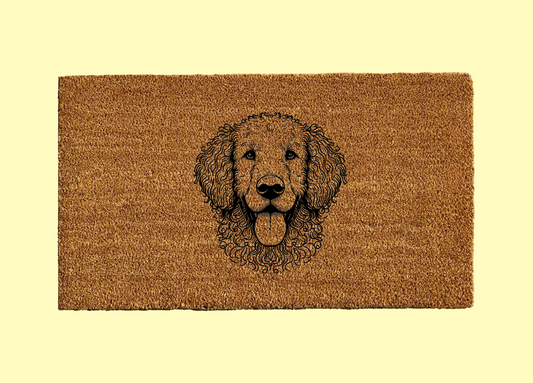 Curly Retriever Welcome Door Mat