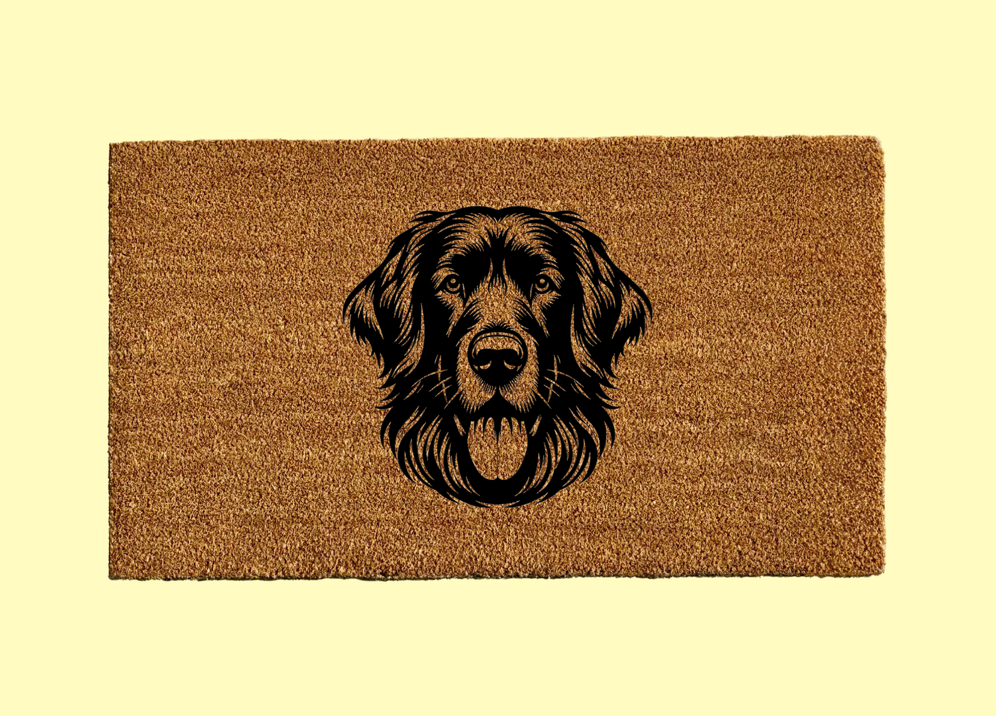 Flat Coated Retriever Welcome Door Mat