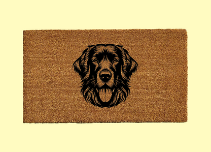 Flat Coated Retriever Welcome Door Mat