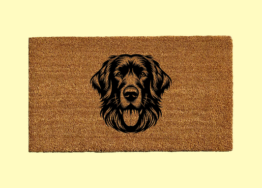 Flat Coated Retriever Welcome Door Mat