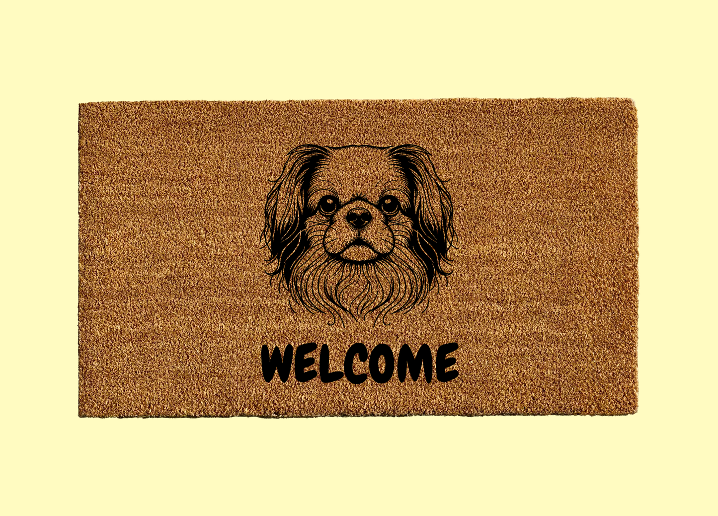 Japanese Chin Welcome Door Mat
