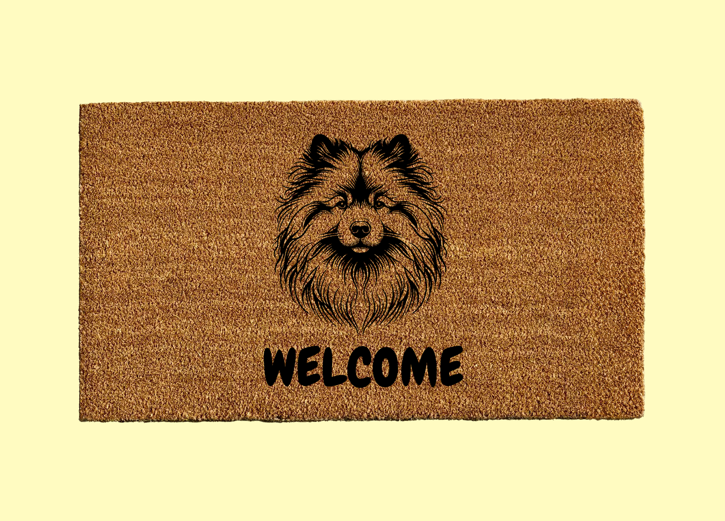 Keeshond Welcome Door Mat