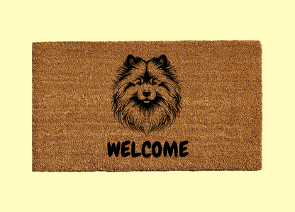 Keeshond Welcome Door Mat