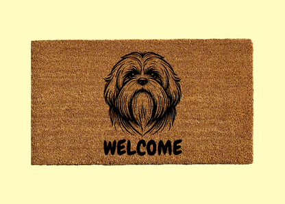 Lhasa Apso Welcome Door Mat