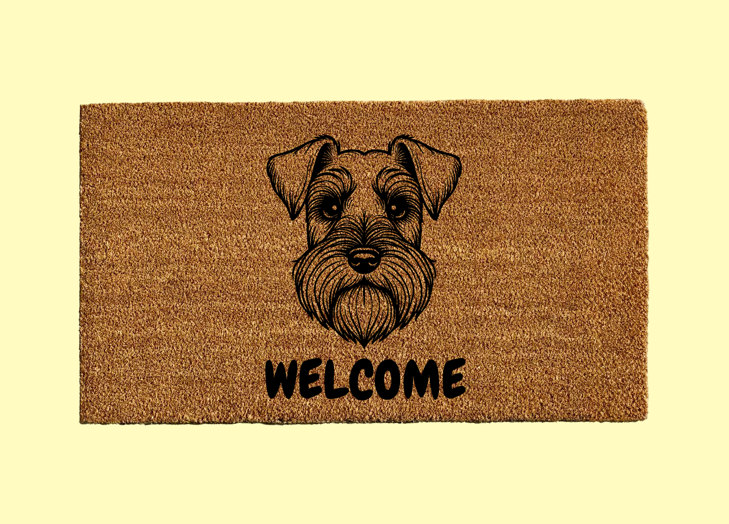 Mini Schnauzer Welcome Door Mat