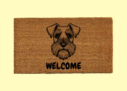 Mini Schnauzer Welcome Door Mat