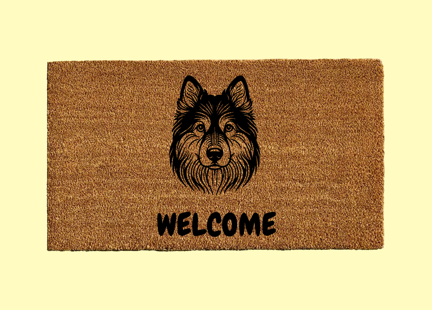 Norwegian Elkhound Welcome Door Mat