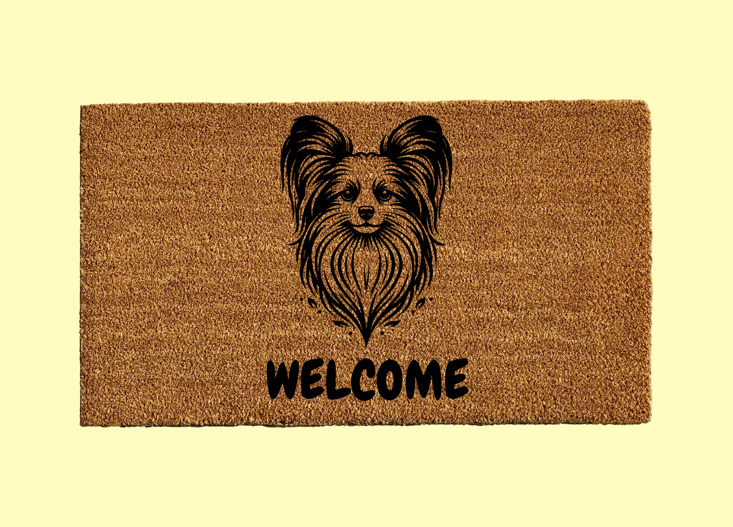 Papillon Welcome Door Mat