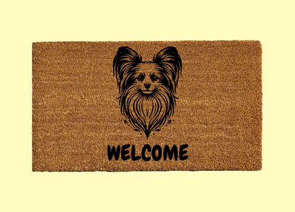 Papillon Welcome Door Mat