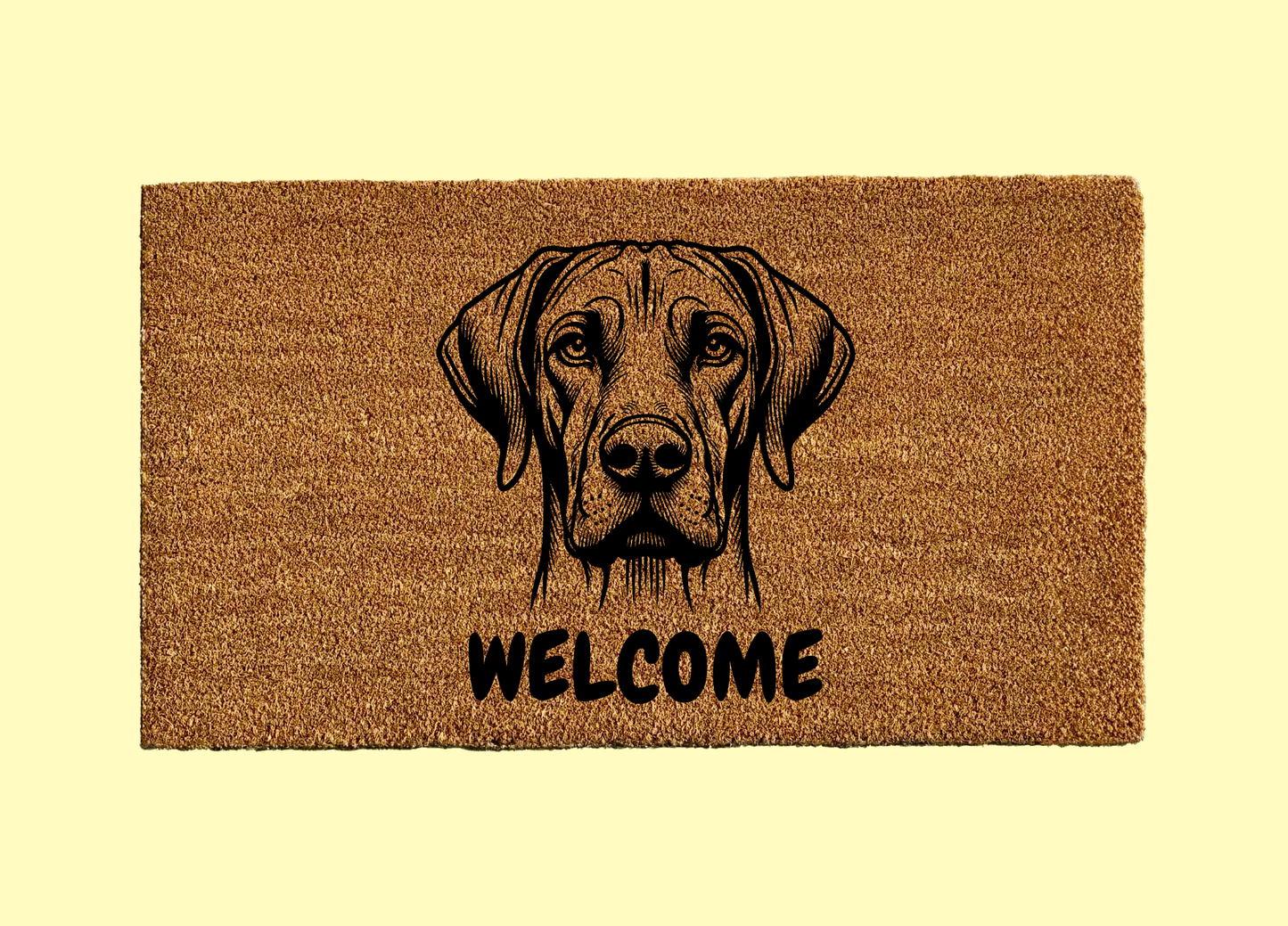 Rhodesian Ridgeback Welcome Door Mat
