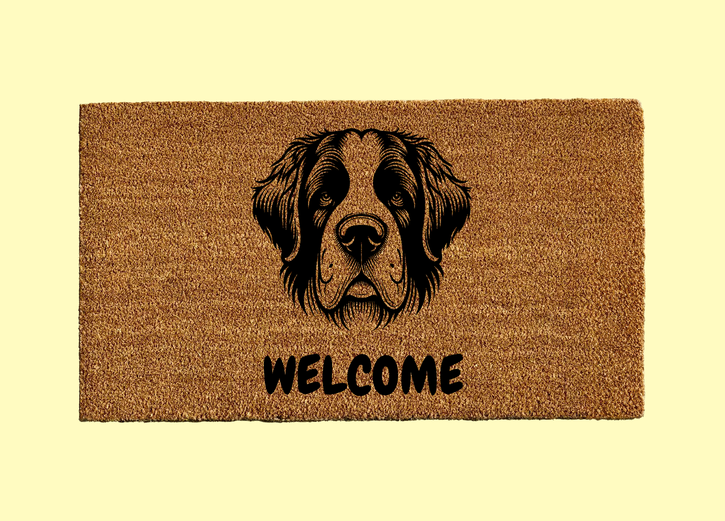 Saint Bernard Welcome Door Mat