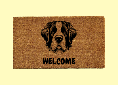 Saint Bernard Welcome Door Mat