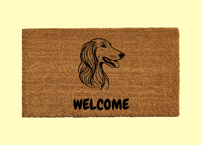 Saluki Welcome Door Mat