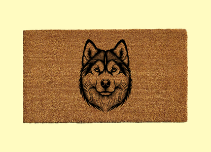 Siberian Husky Welcome Door Mat