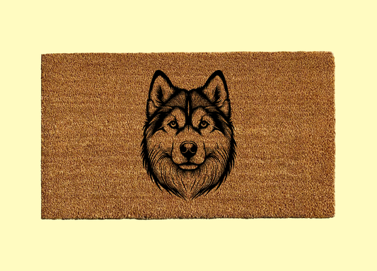 Siberian Husky Welcome Door Mat